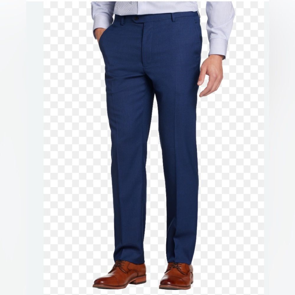 Take 50% OFF- Pronto Uomo Men's Navy Dress Pants, Size- 44X38
